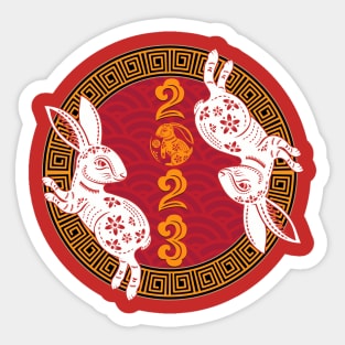 Happy Chinese New Year 2023 Year Of The Rabbit Women Men Kid Sticker